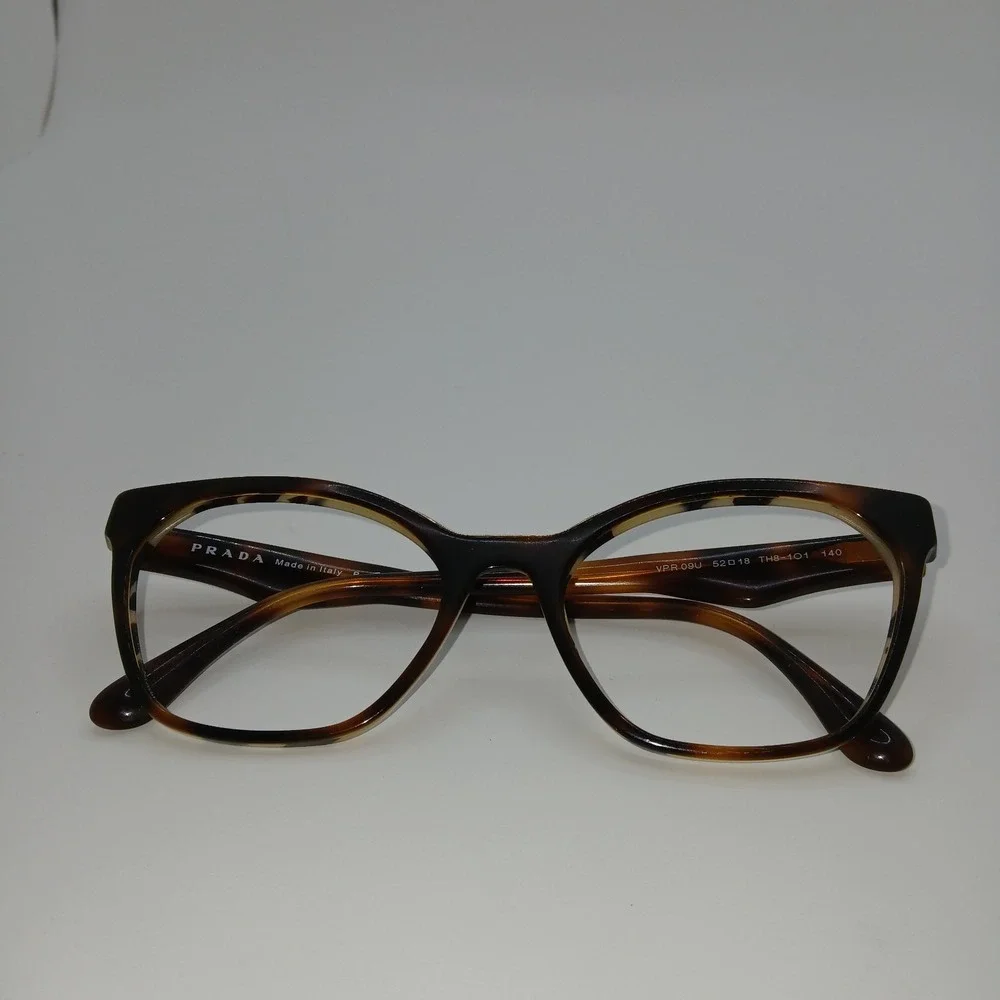 Prada Milano VPR 09U Womens Eyeglasses Frame Dark Tortoise Shell 52-18-140 mm